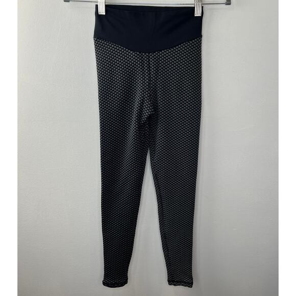 HOT MIAMI STYLES Gray Black High Waist Scrunch Butt Activewear Leggings Size L - Picture 1 of 8